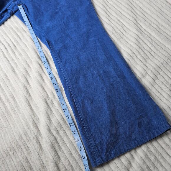 Woman Within Blue Corduroy Pants 22W Flare Leg Stretch Cotton Blend - Picture 7 of 12